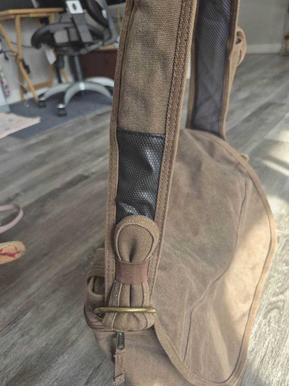 L.L. Bean Brown Canvas Messenger Bag
